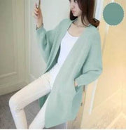 knit coat women's long cardigan sweater